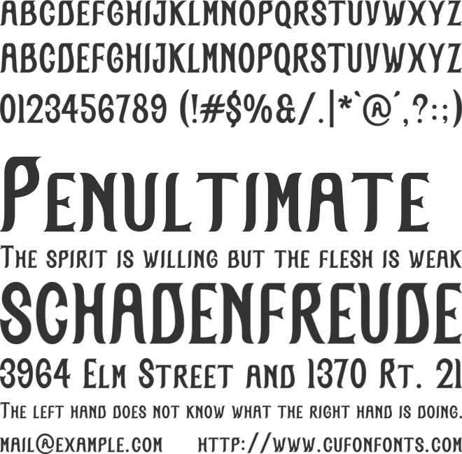 SFC Solanora font preview