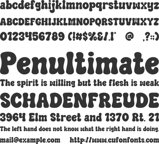 Stay Funky font preview