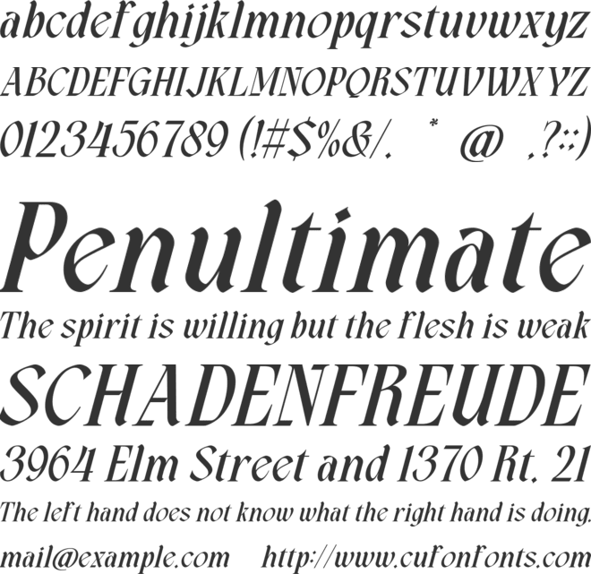 Taroth Sharp font preview