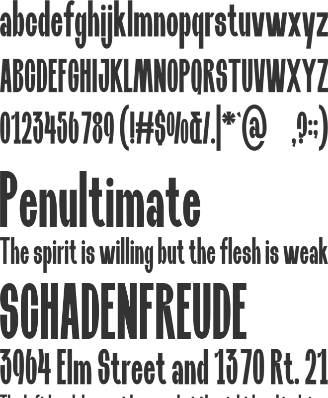 ANQUE font preview