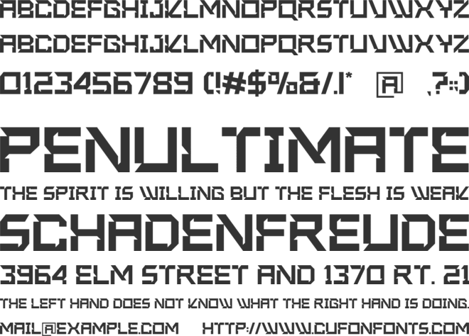 Techno Codex font preview