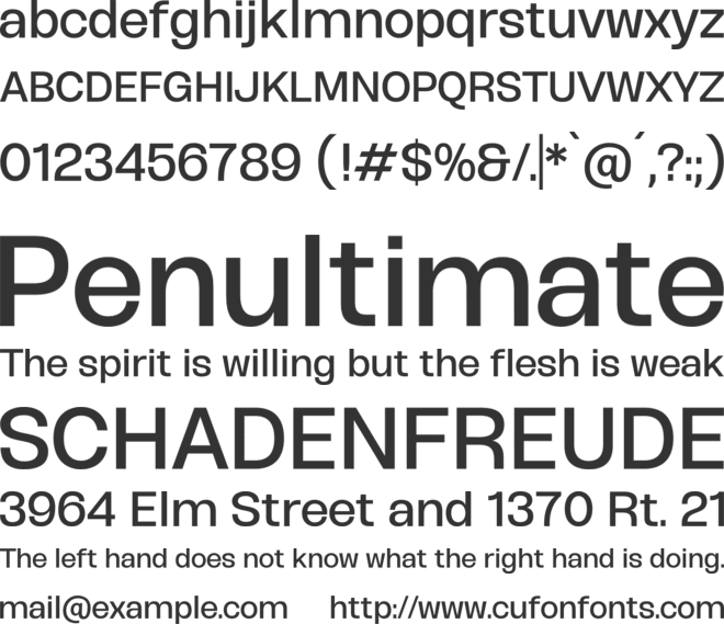 Archetica font preview