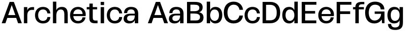 Archetica font
