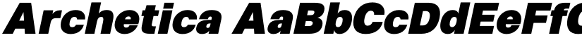 Archetica font