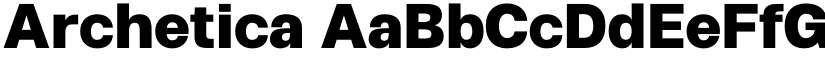 Archetica font