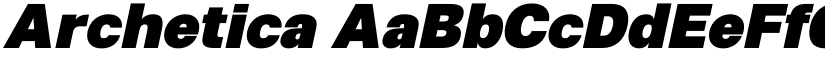 Archetica font