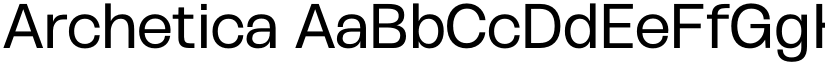 Archetica font