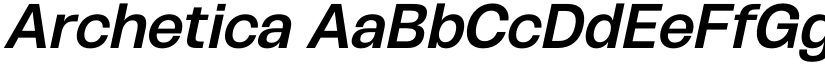 Archetica font