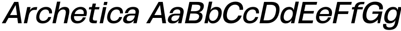 Archetica font