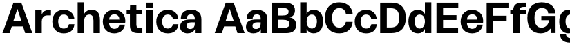 Archetica font