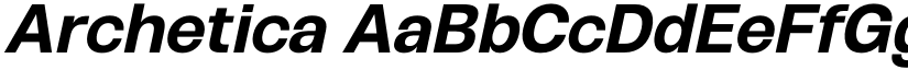 Archetica font