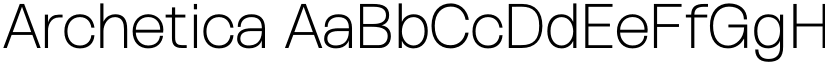 Archetica font