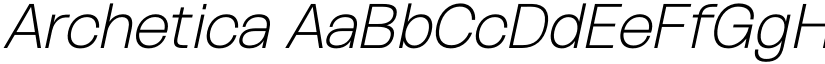 Archetica font