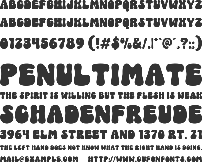 Buhun Retro One FREE font preview