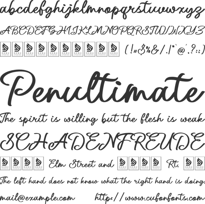 Northwick Cursive font preview