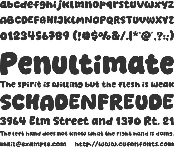 Blue Winter font preview