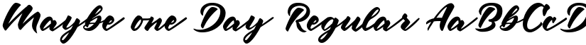 Maybe one Day Regular font