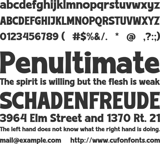 Choldem Rosther font preview