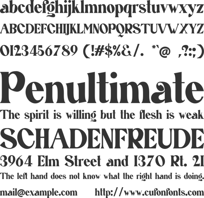 Bofie font preview