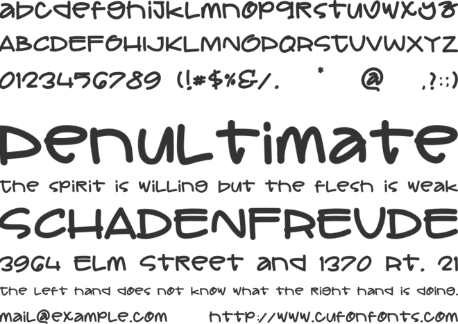 DEAR Daddy PERSONAL USE font preview