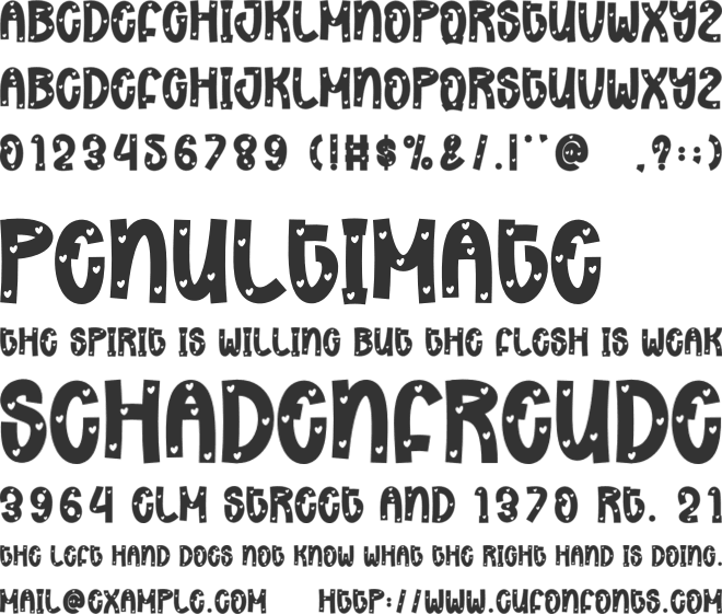 Lovely Teacher font preview