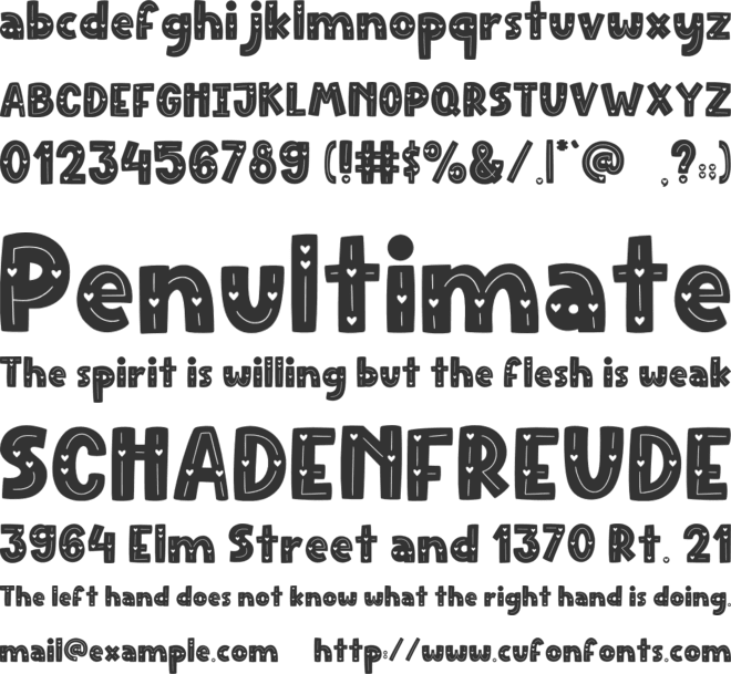 CUPID ANGEL font preview