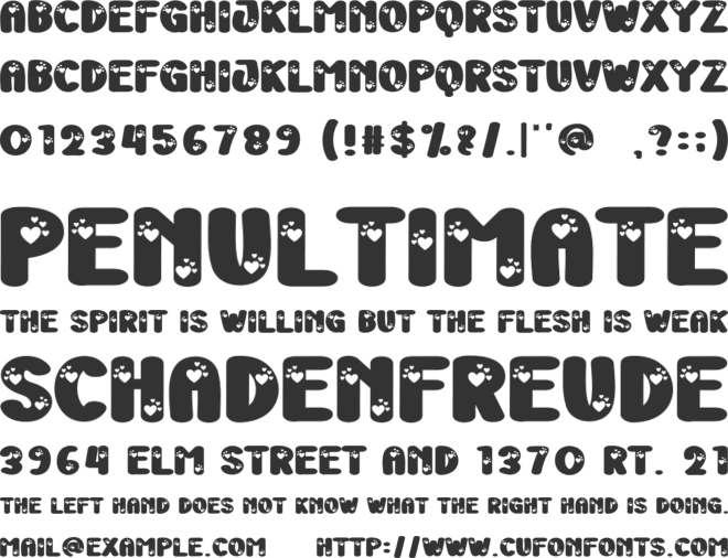 Boho Love font preview
