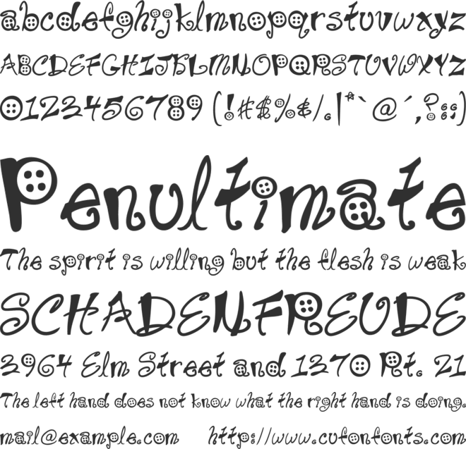 Buttons & Patches font preview