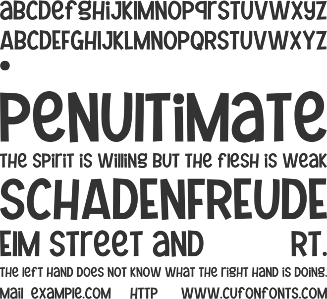 CREME NUTS font preview