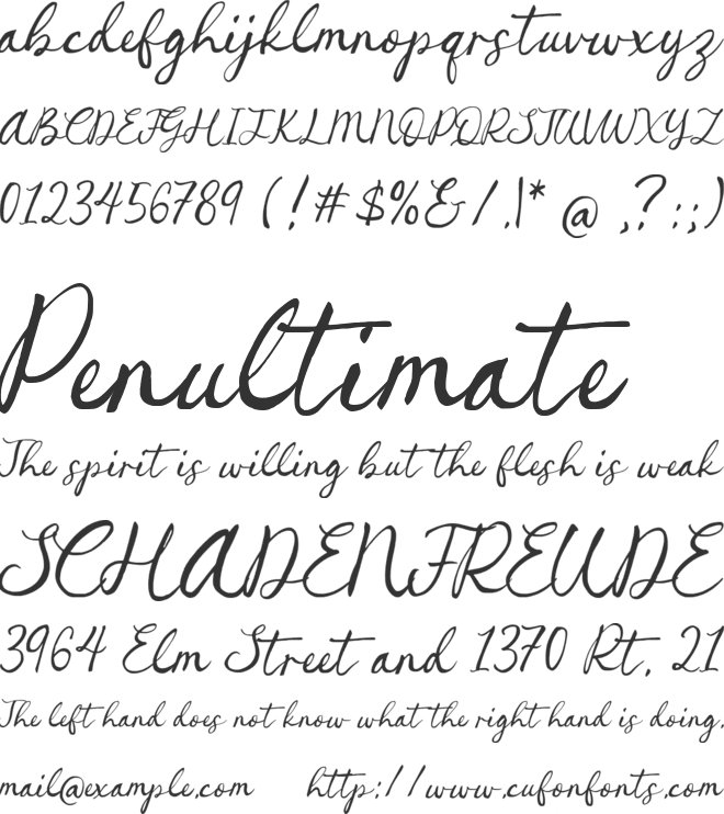 Rilona Notes font preview