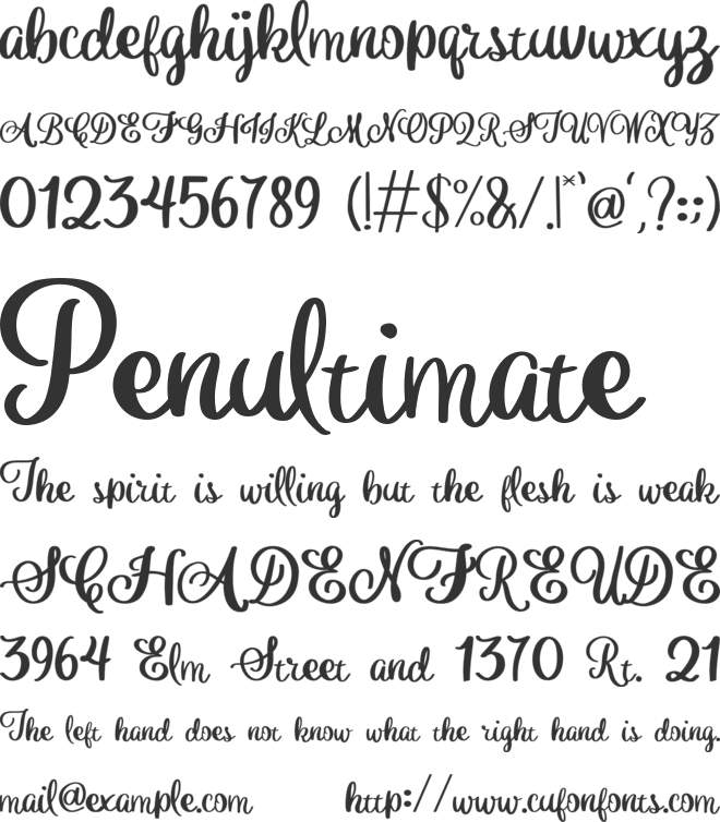 Softaline font preview