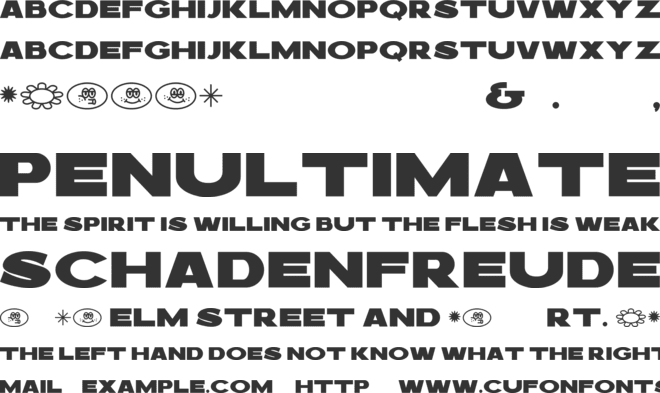 Bakers font preview
