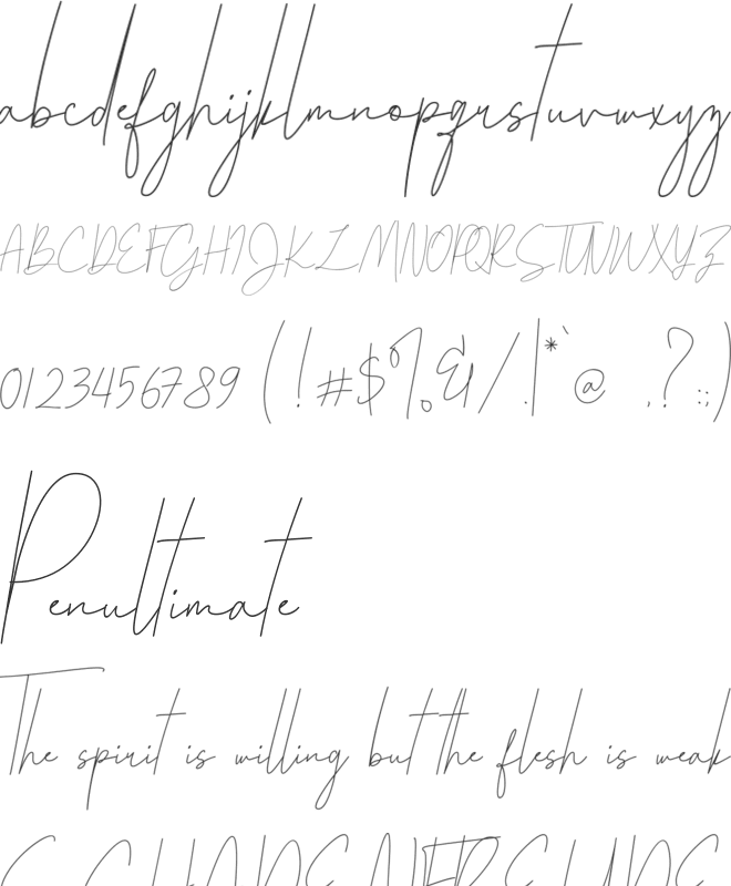 Parakan font preview