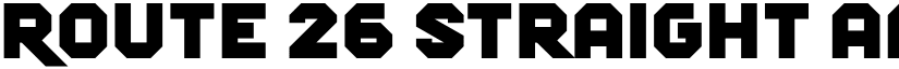 Route 26 Straight font