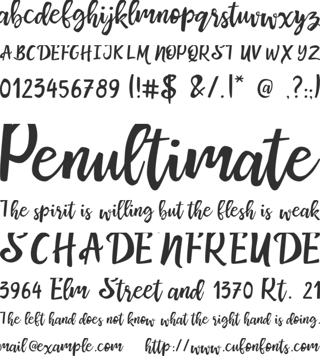 Mrs Maillias font preview