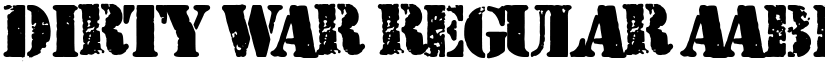 Dirty War Regular font