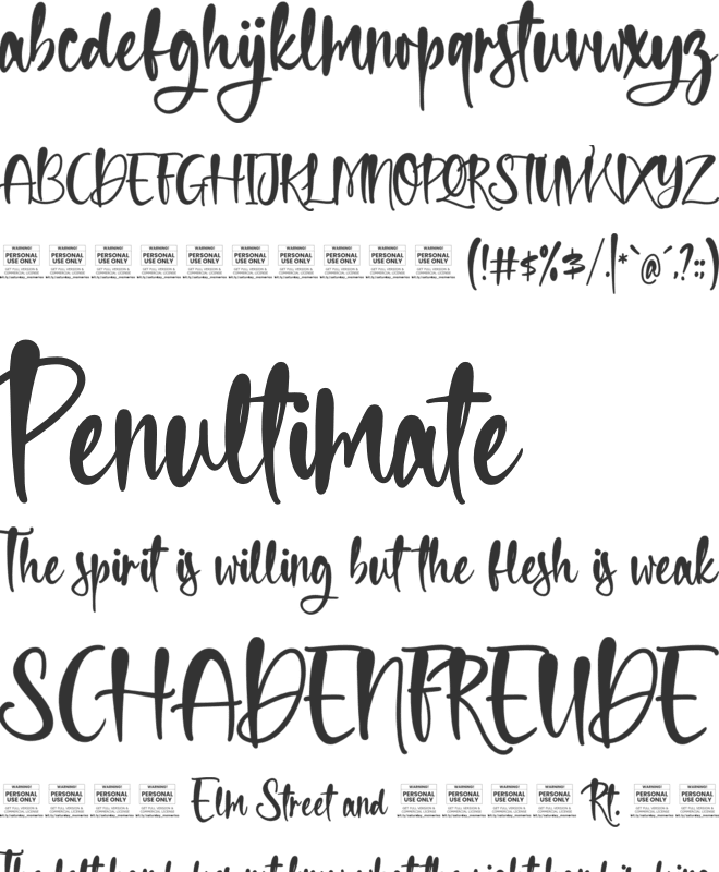 Saturday Memories - Non Commercial Use font preview