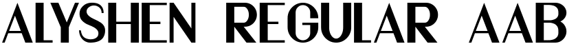 ALYSHEN Regular font