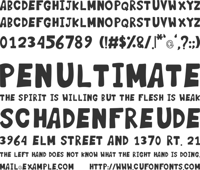 Funflare font preview