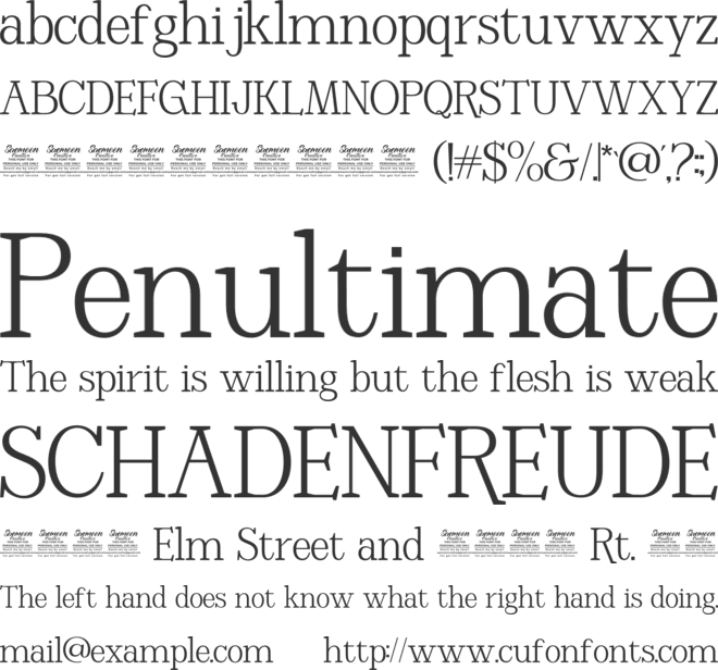 Michine font preview