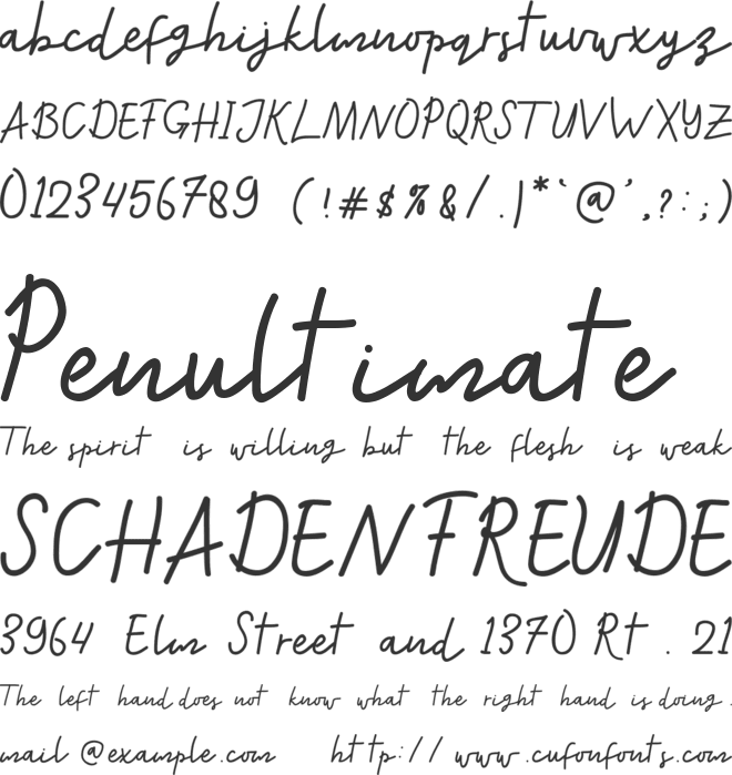 thirsty font preview