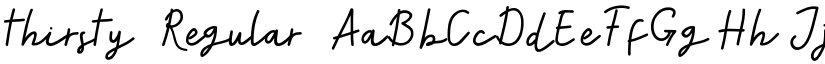 thirsty Regular font