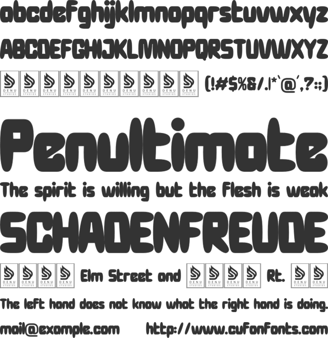 Poulens font preview