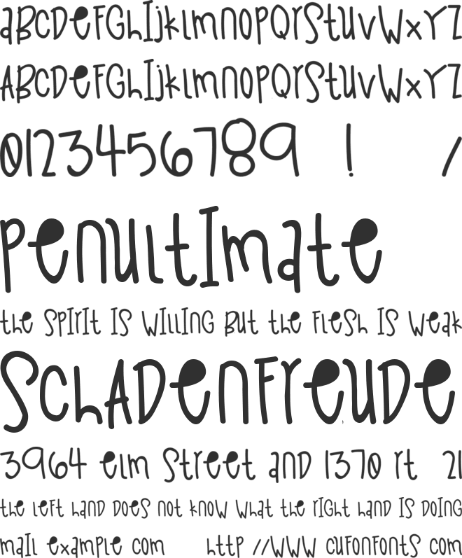 Waffle font preview