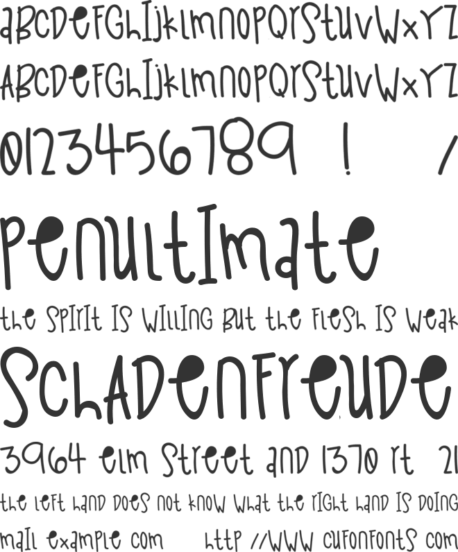 Waffle font preview