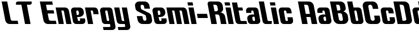 LT Energy Semi-Ritalic font