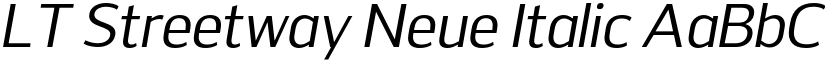 LT Streetway Neue Italic font