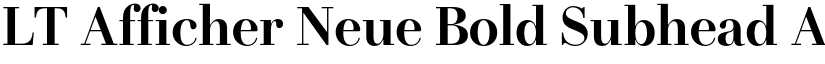 LT Afficher Neue Bold Subhead font