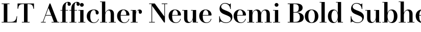 LT Afficher Neue Semi Bold Subhead font