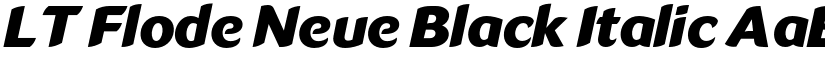LT Flode Neue Black Italic font